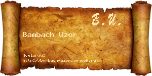 Bambach Uzor névjegykártya